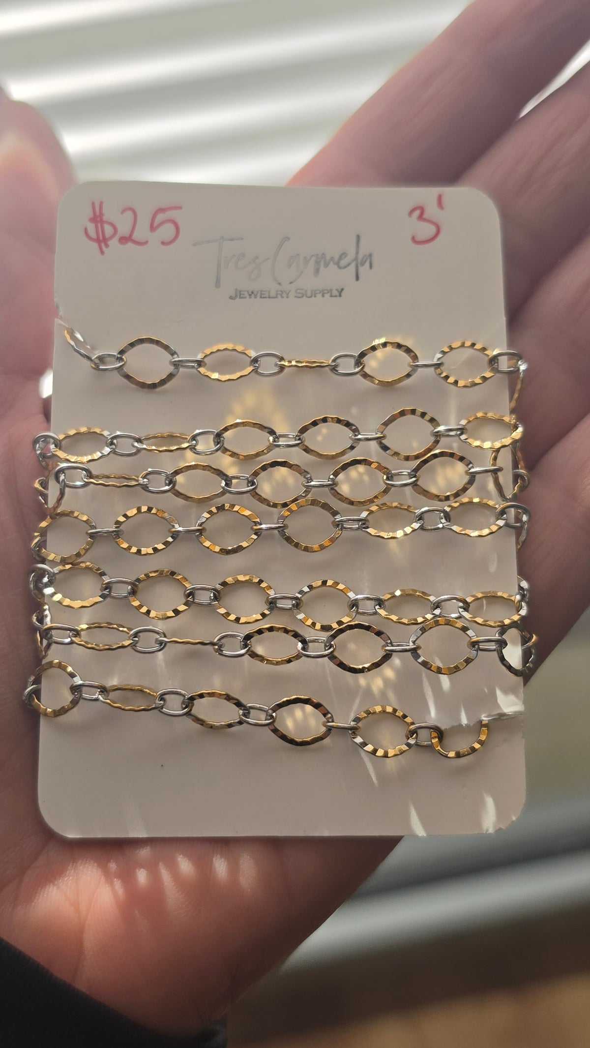 Mixed Colors Metals Large Oval Chain FB Deal