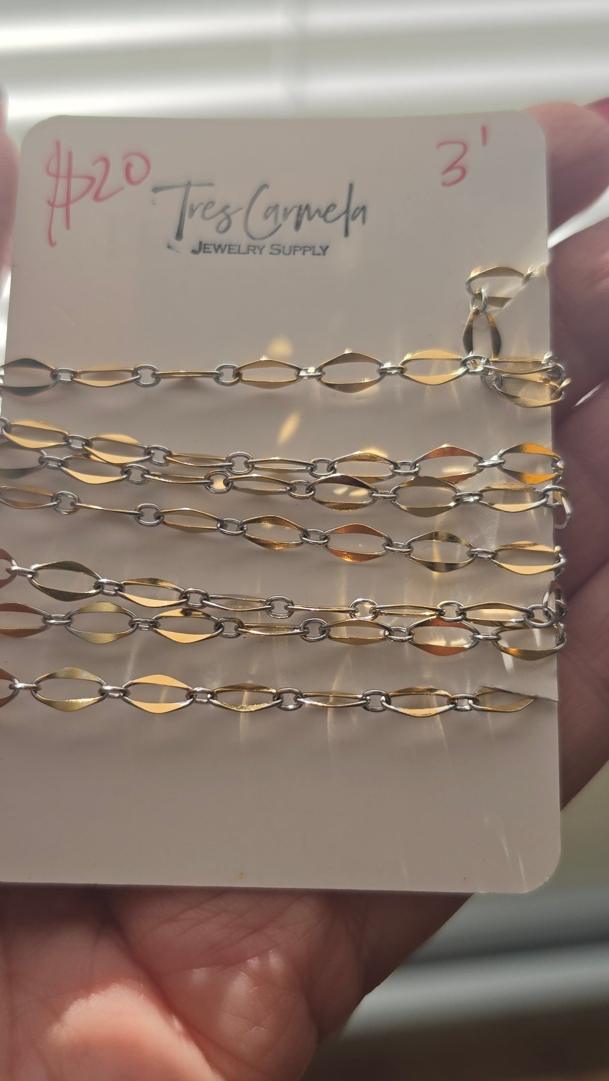 Mixed Colors Metals Long + Short Oval Chain FB Deal