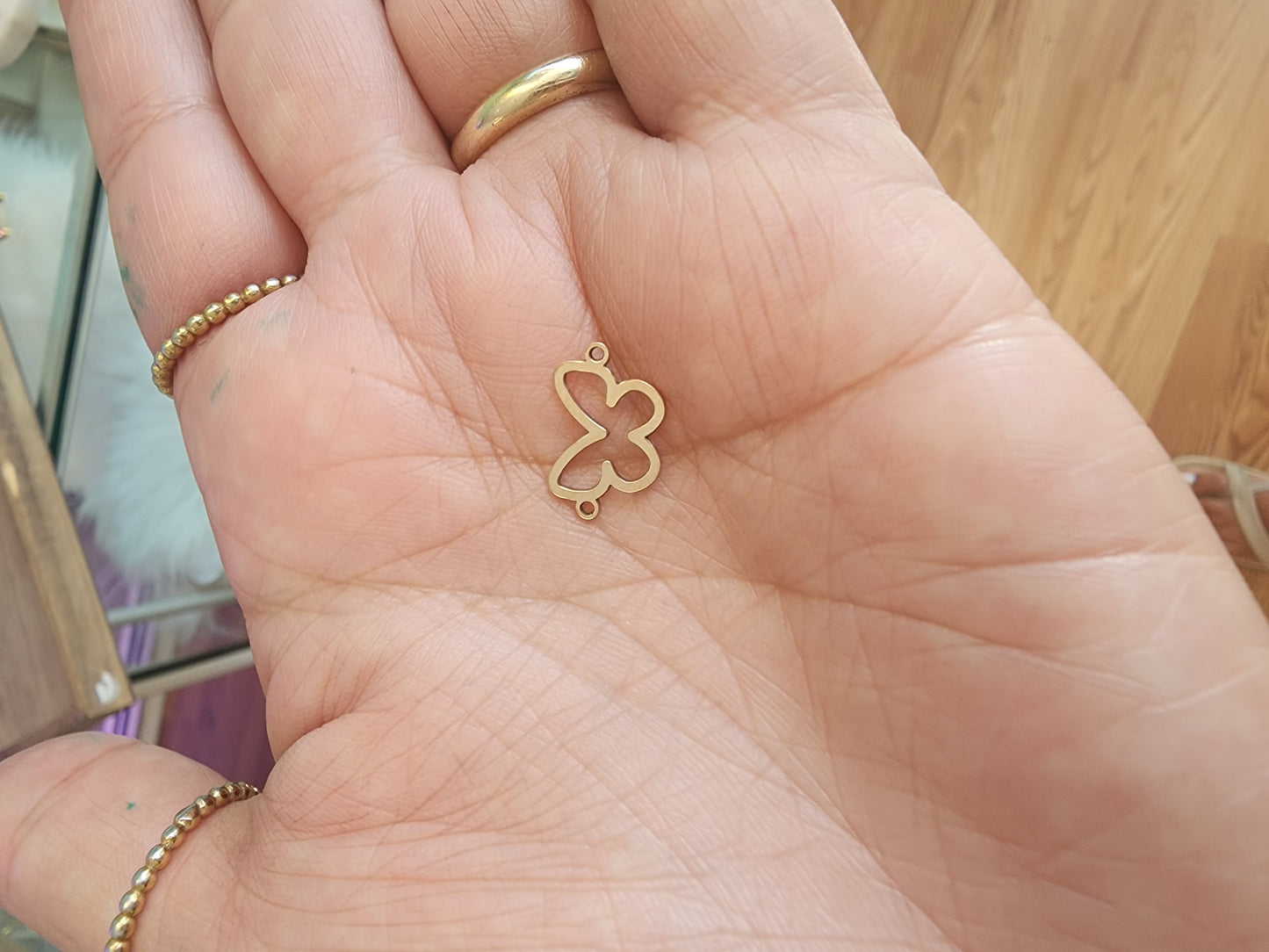 Gold Filled Butterfly Connector - Sterling Silver or 14k Gold Supplies for Permanent Jewelry Word Charm