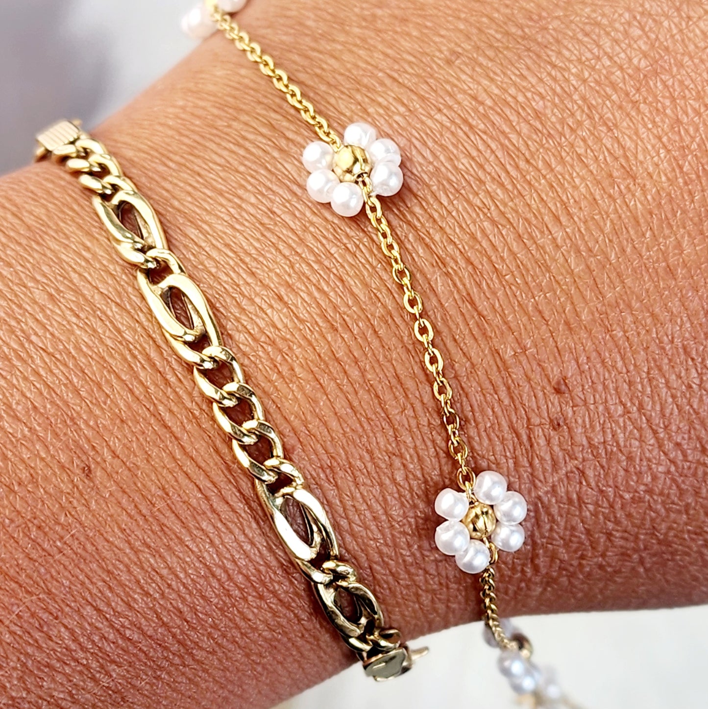 Flower Pearl chain by the foot