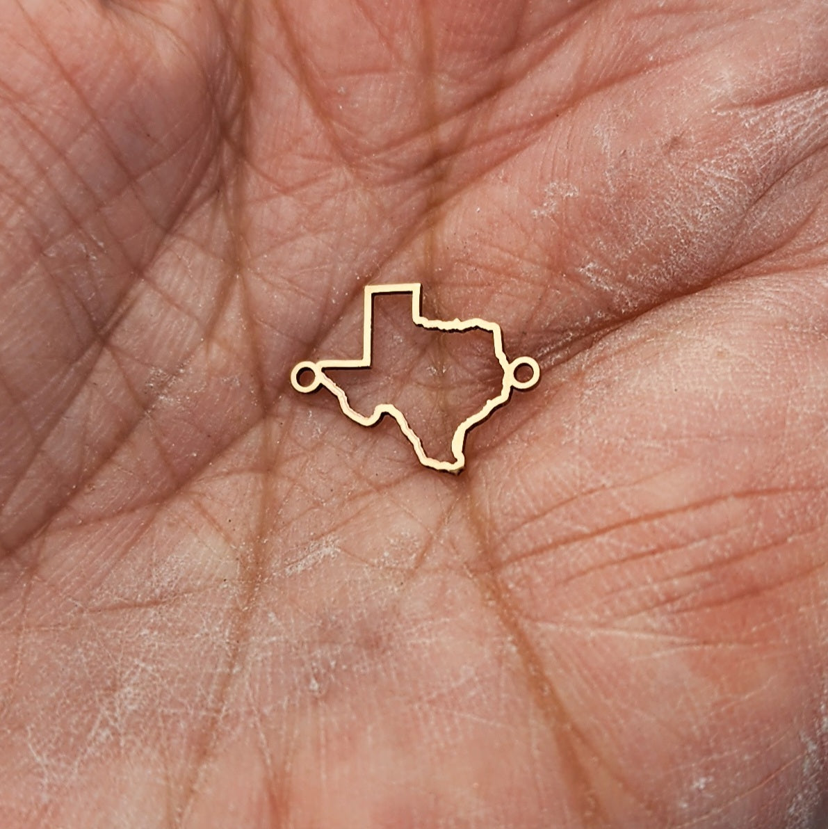 State Outline connector - Sterling silver, Gold filled, Rose gold or solid gold, custom