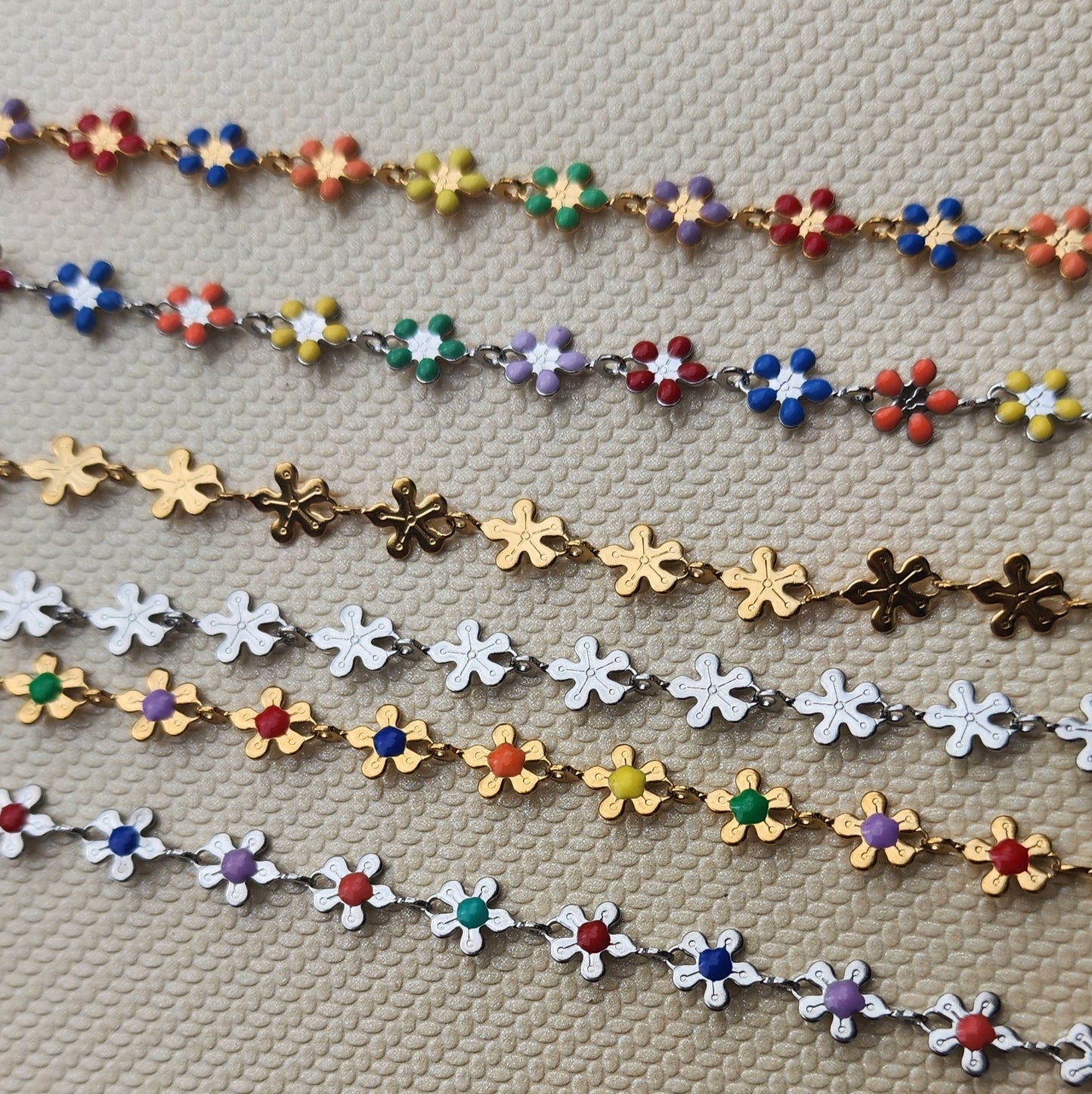PREORDER: Floral Enamel Chain by the foot