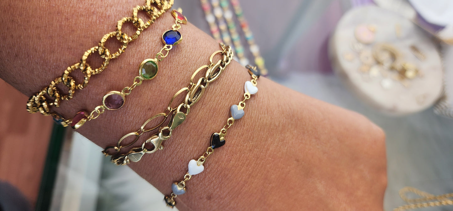 PREORDER: Enamel Heart Chain by the foot