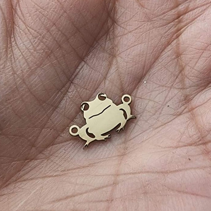 Frog Permanent Jewelry Connector Connector - Sterling Silver, Gold Filled or 14k Gold