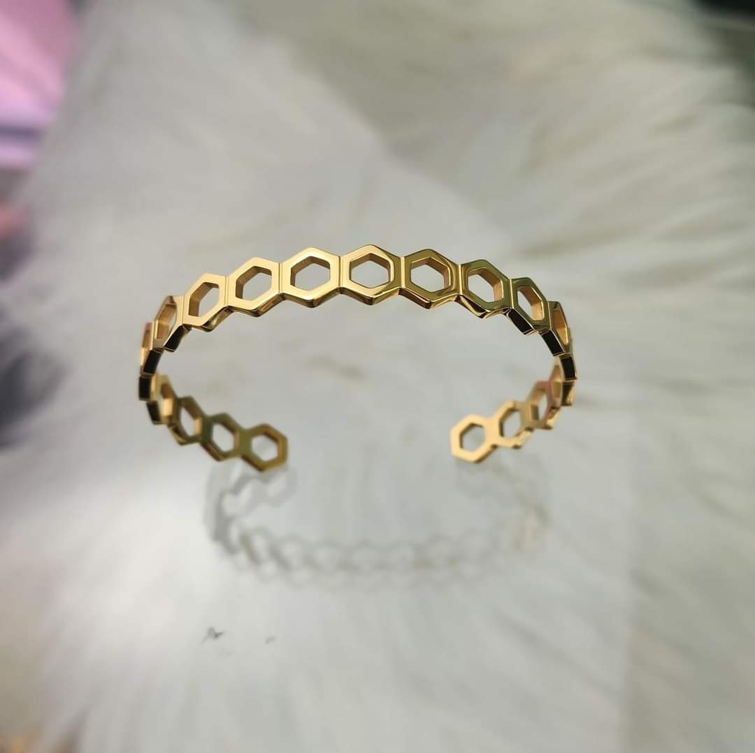 Preorder: Hive Gold Cuff Bracelet