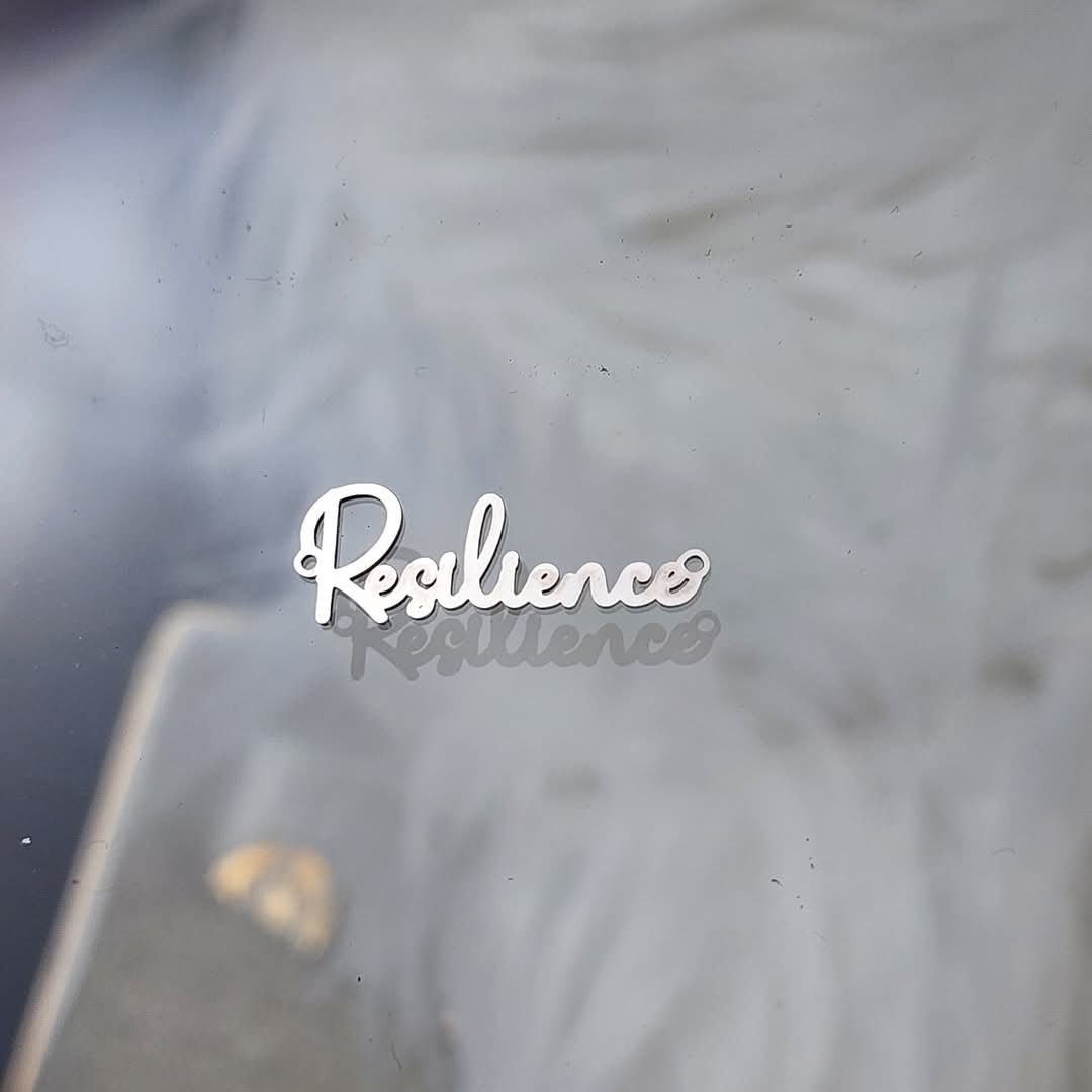 Resilience Connector - Sterling Silver or 14k Gold Supplies for Permanent Jewelry Word Charm