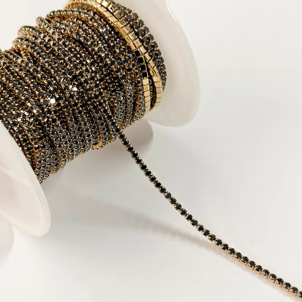 2 mm Tennis Chain Gold Filled or Sterling Silver by the foot