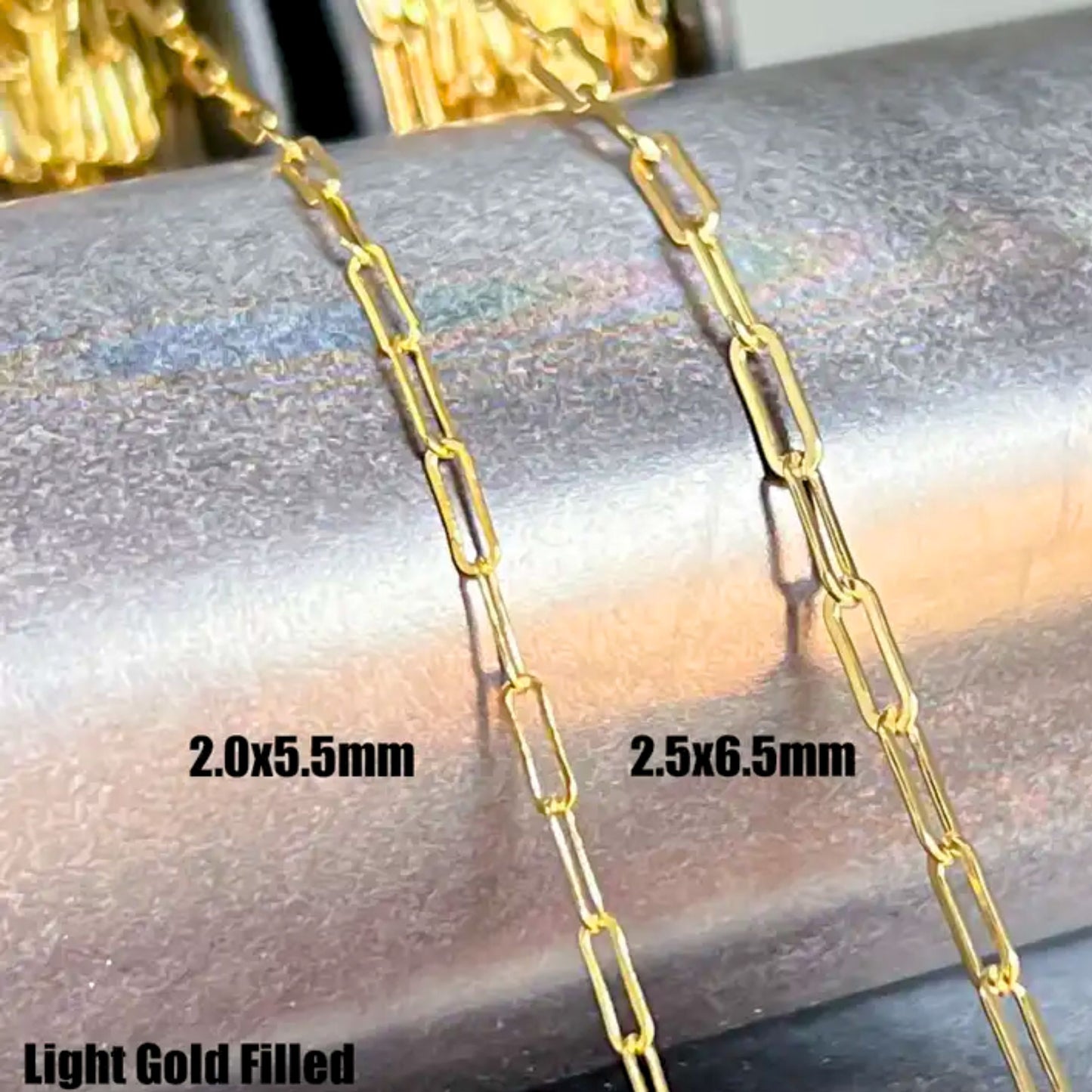 14k Gold Filled Paperclip Chain