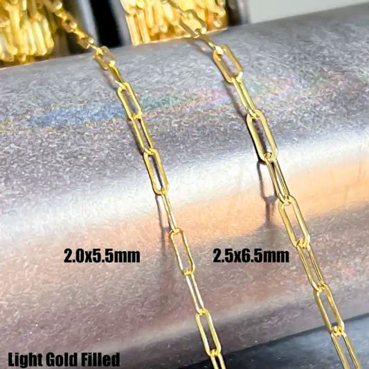 14k Gold Filled Paperclip Chain