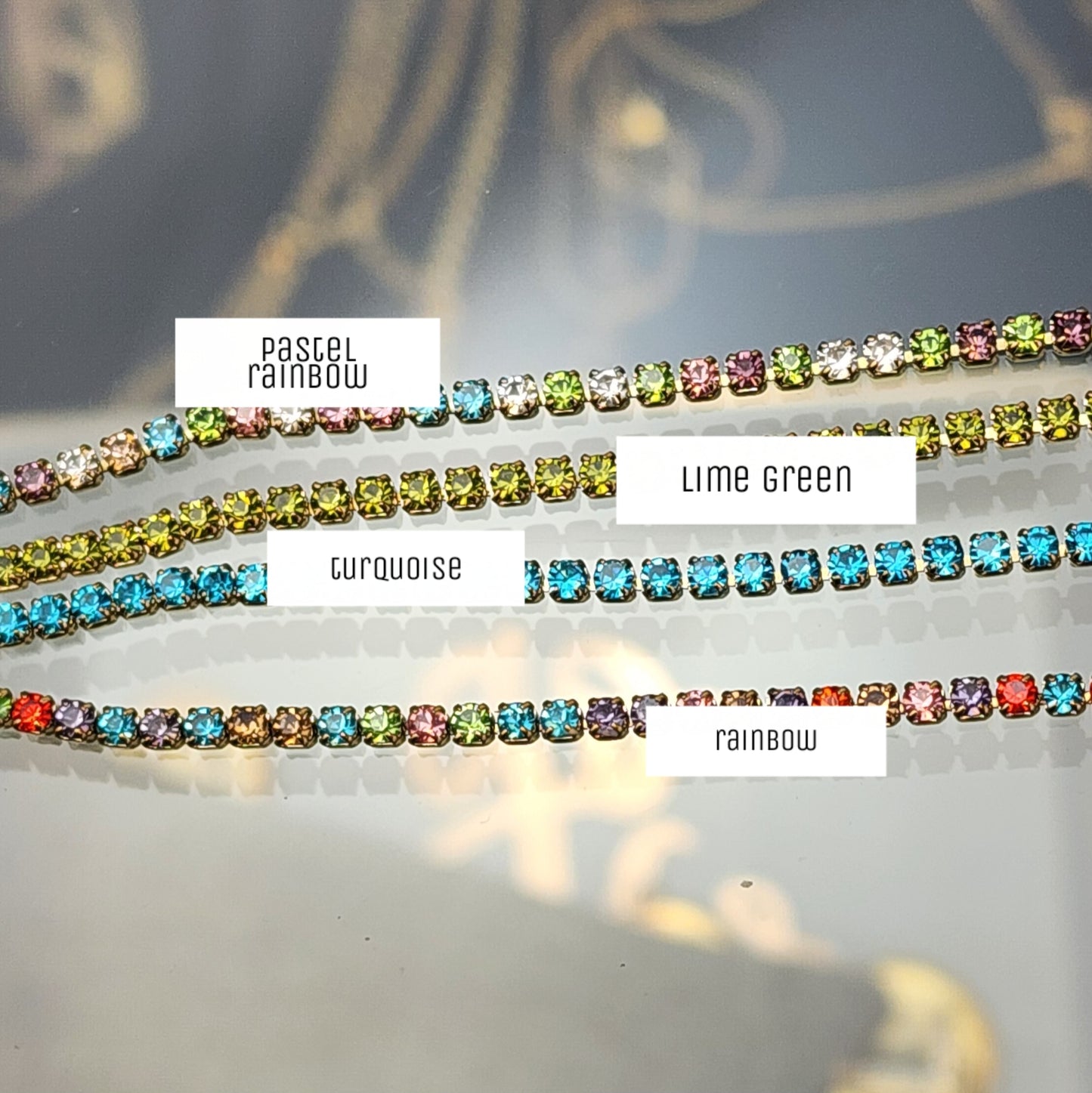 Color Crystal Chain by the Foot