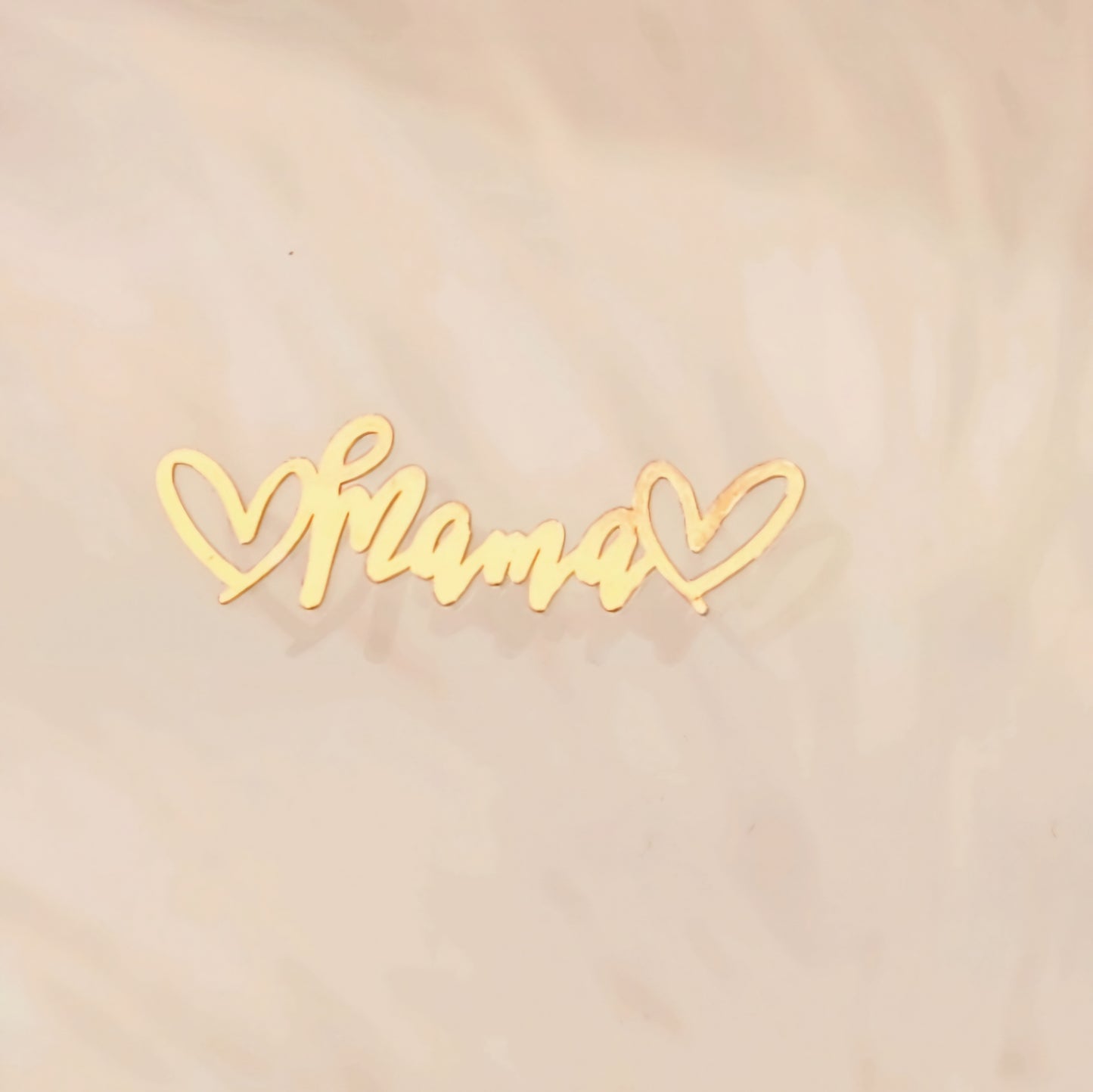 Mama with hearts Connector, Gold Filled Permanent Jewelry Connector Connector - Sterling Silver, Gold Filled or 14k Gold