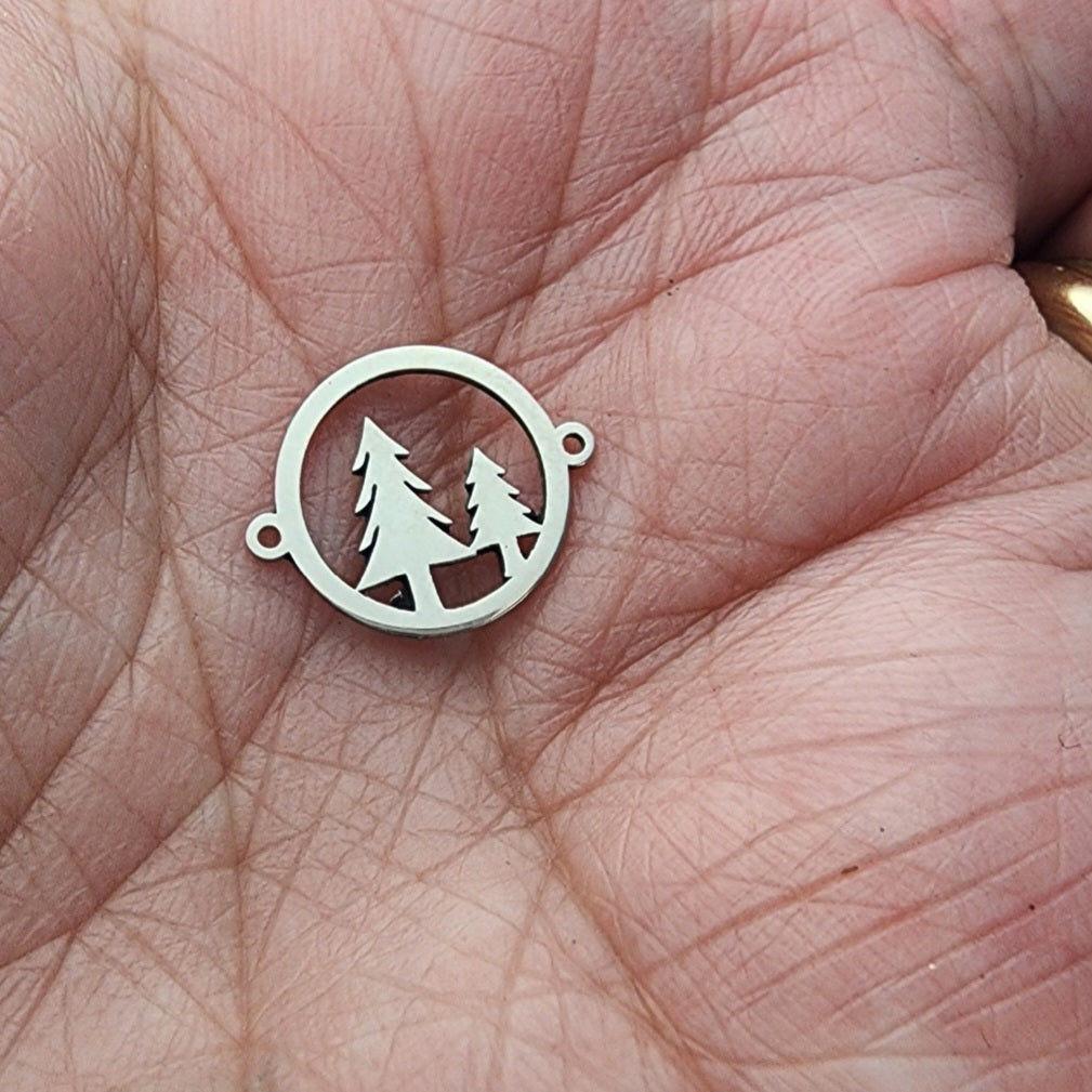 Trees- Sterling Silver or 14k Gold Supplies for Permanent Jewelry Word Charm