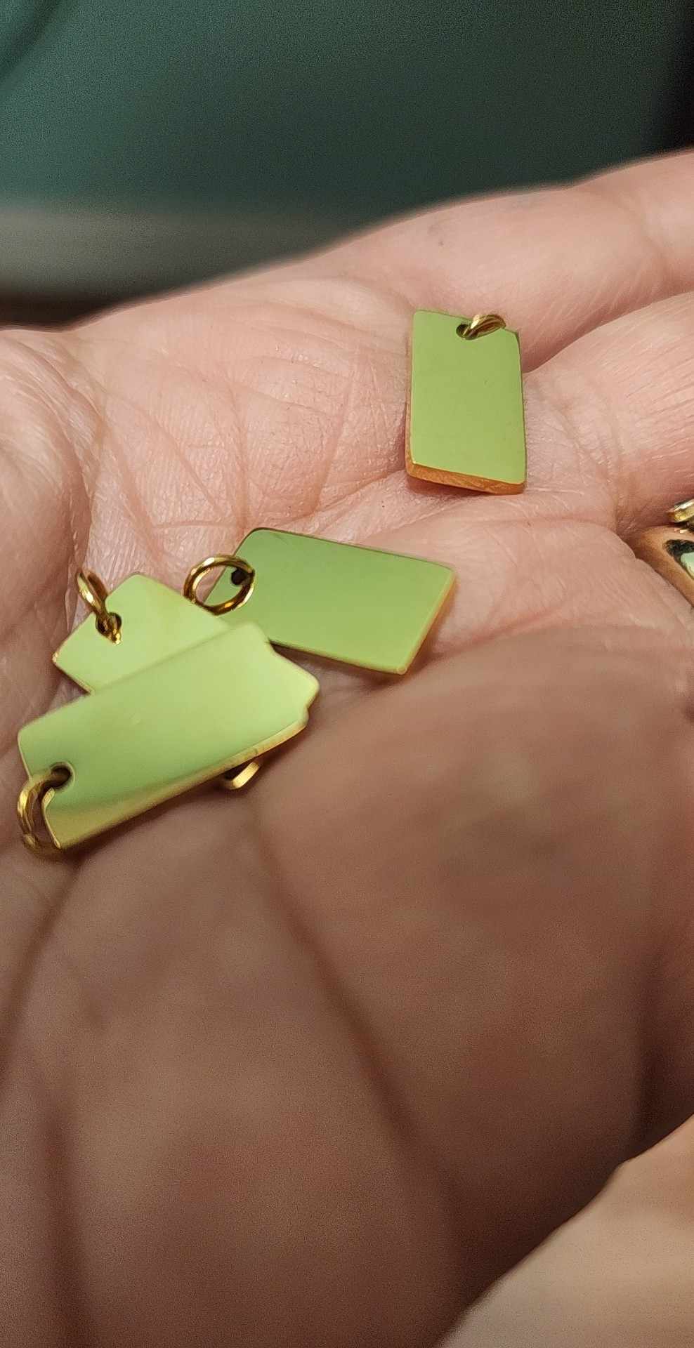 Small Blank Tag Stainless Steel Gold or Silver
