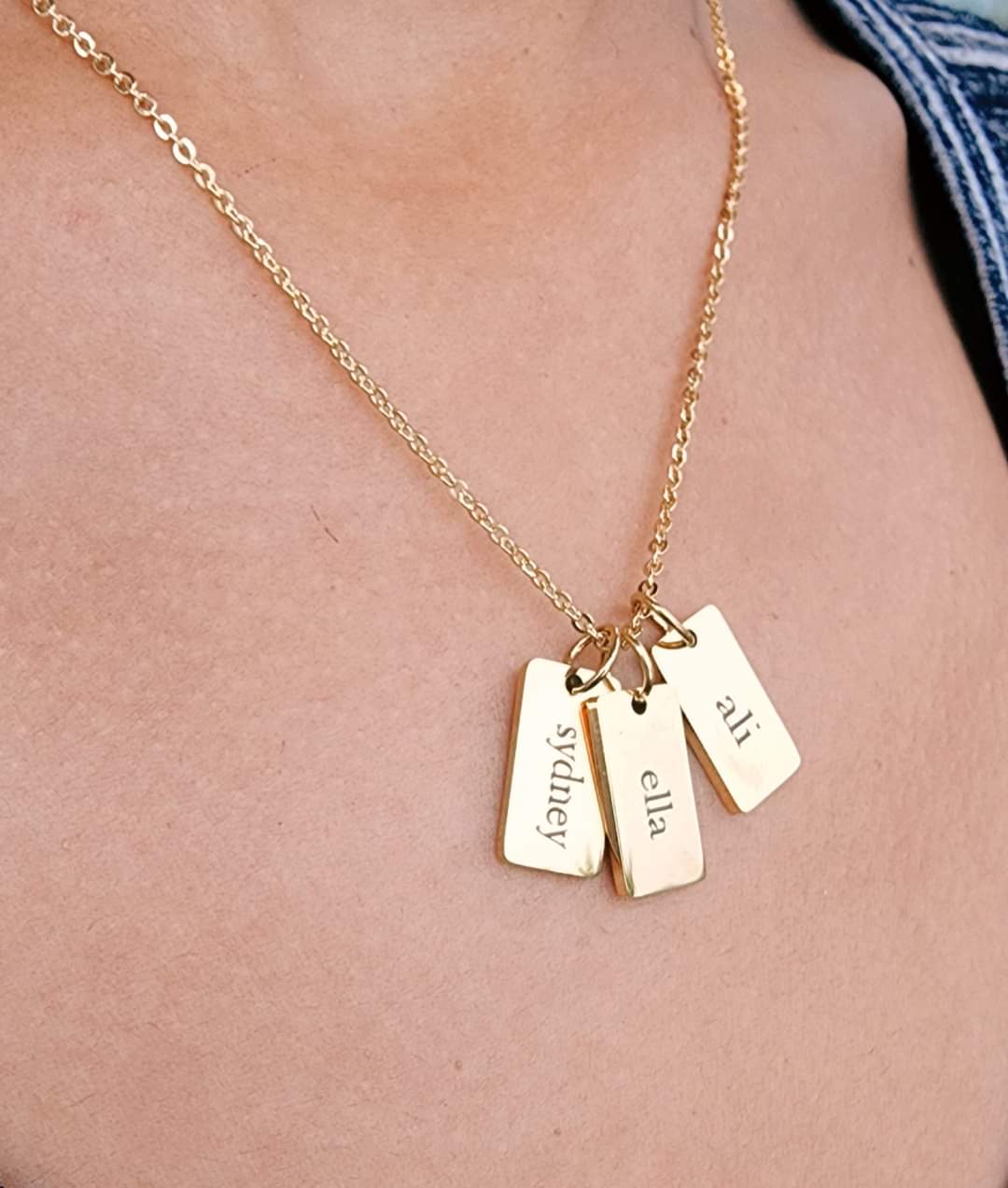 Small Blank Tag Stainless Steel Gold or Silver
