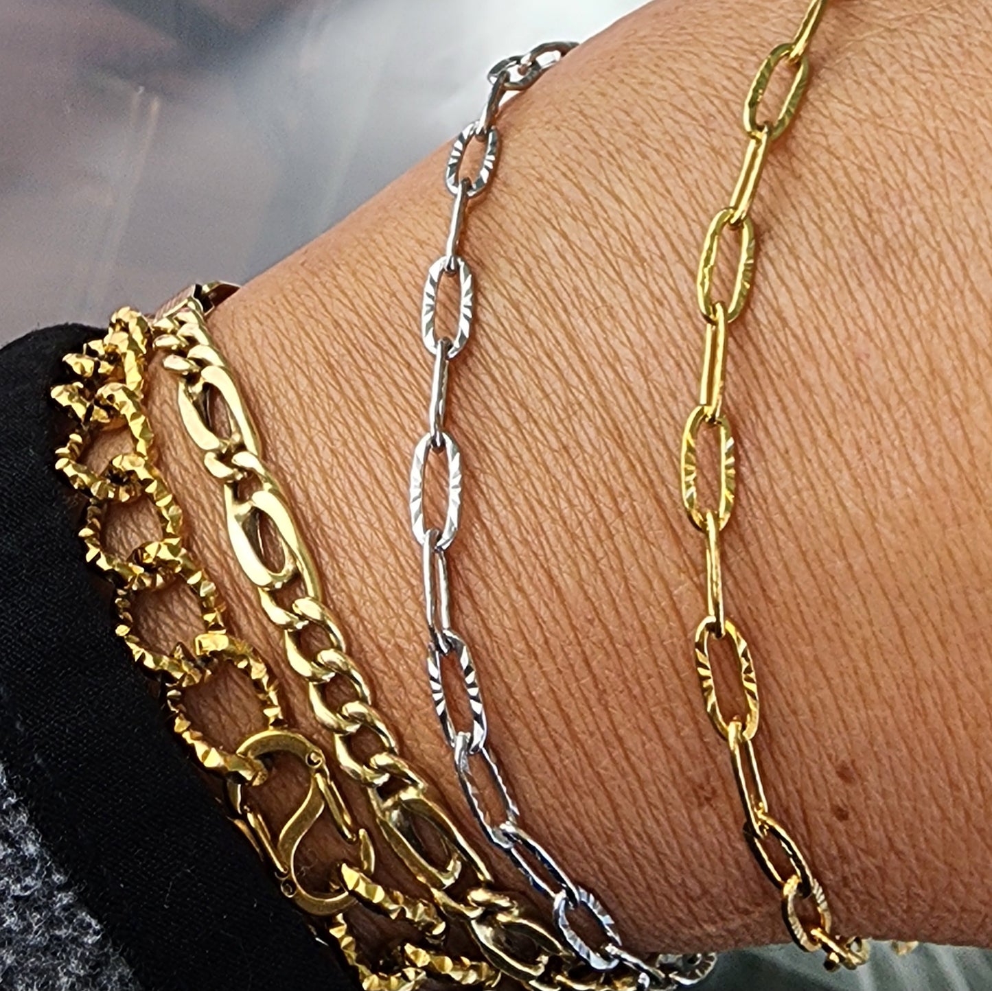 Textured 3.5 mm Staple Chain by the foot