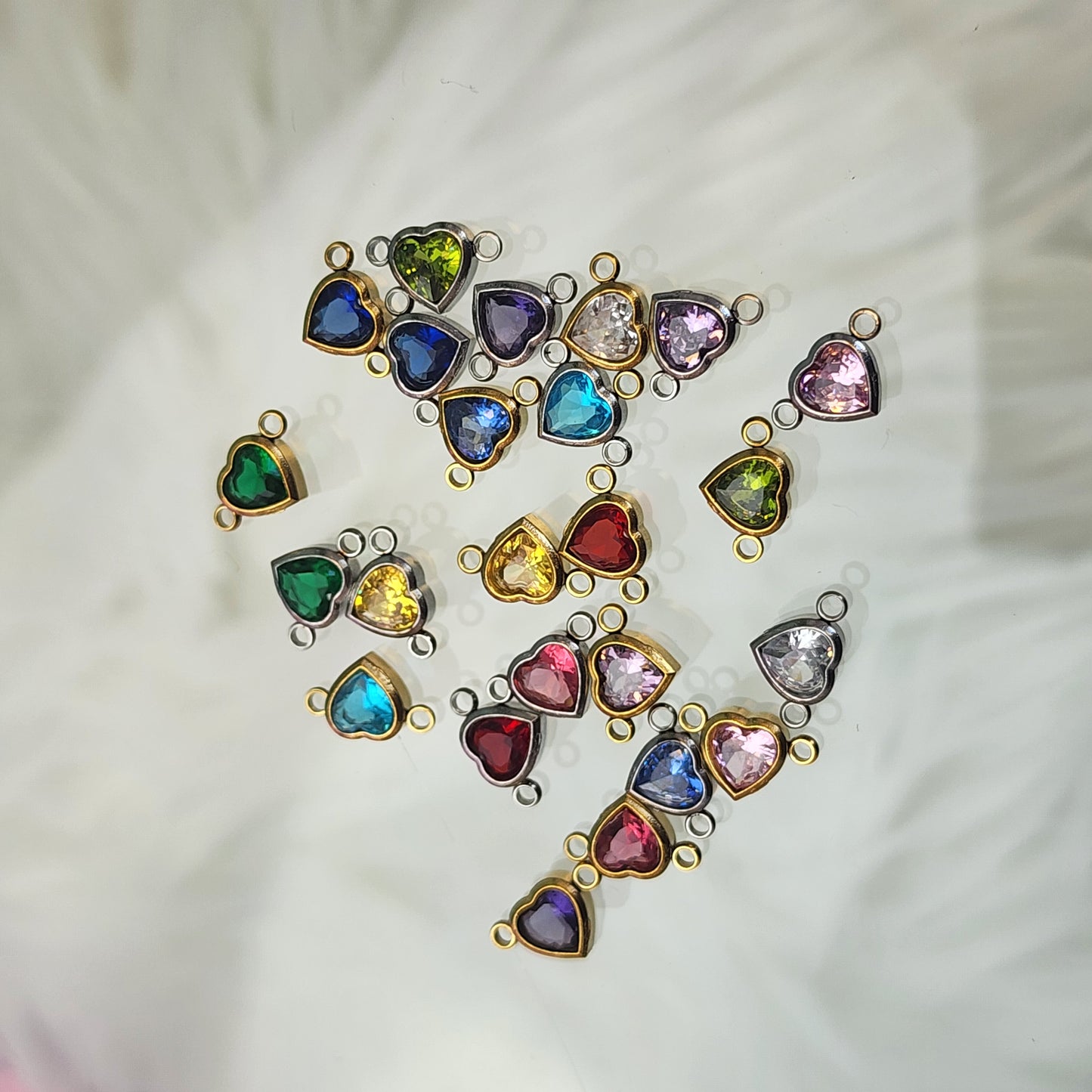 PREORDER: Heart Birthstone Connector