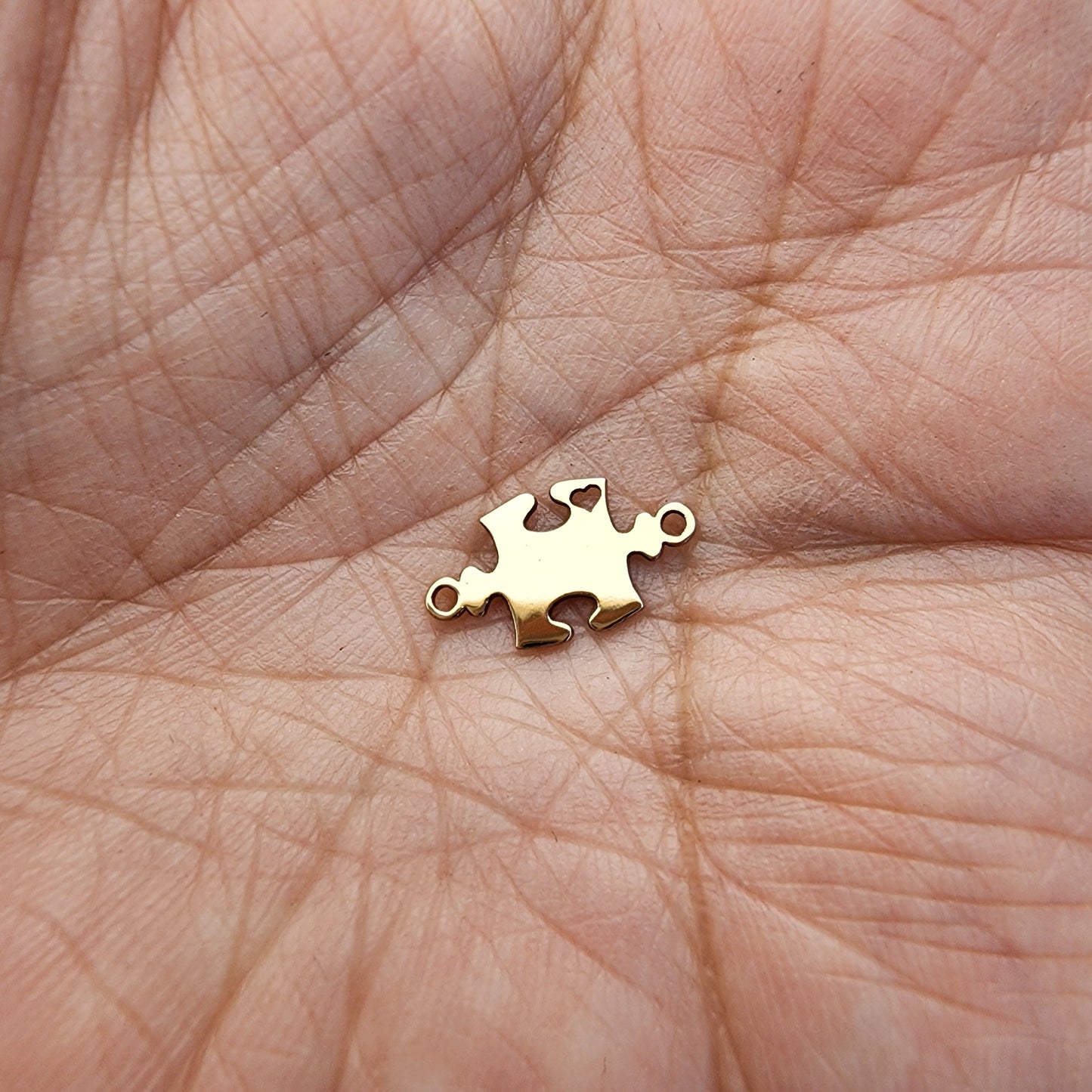 Puzzle Connector - Sterling Silver or 14k Gold Supplies for Permanent Jewelry Word Charm