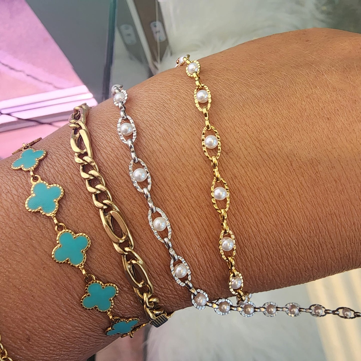 Textured Peapod Pearl Chain by the foot
