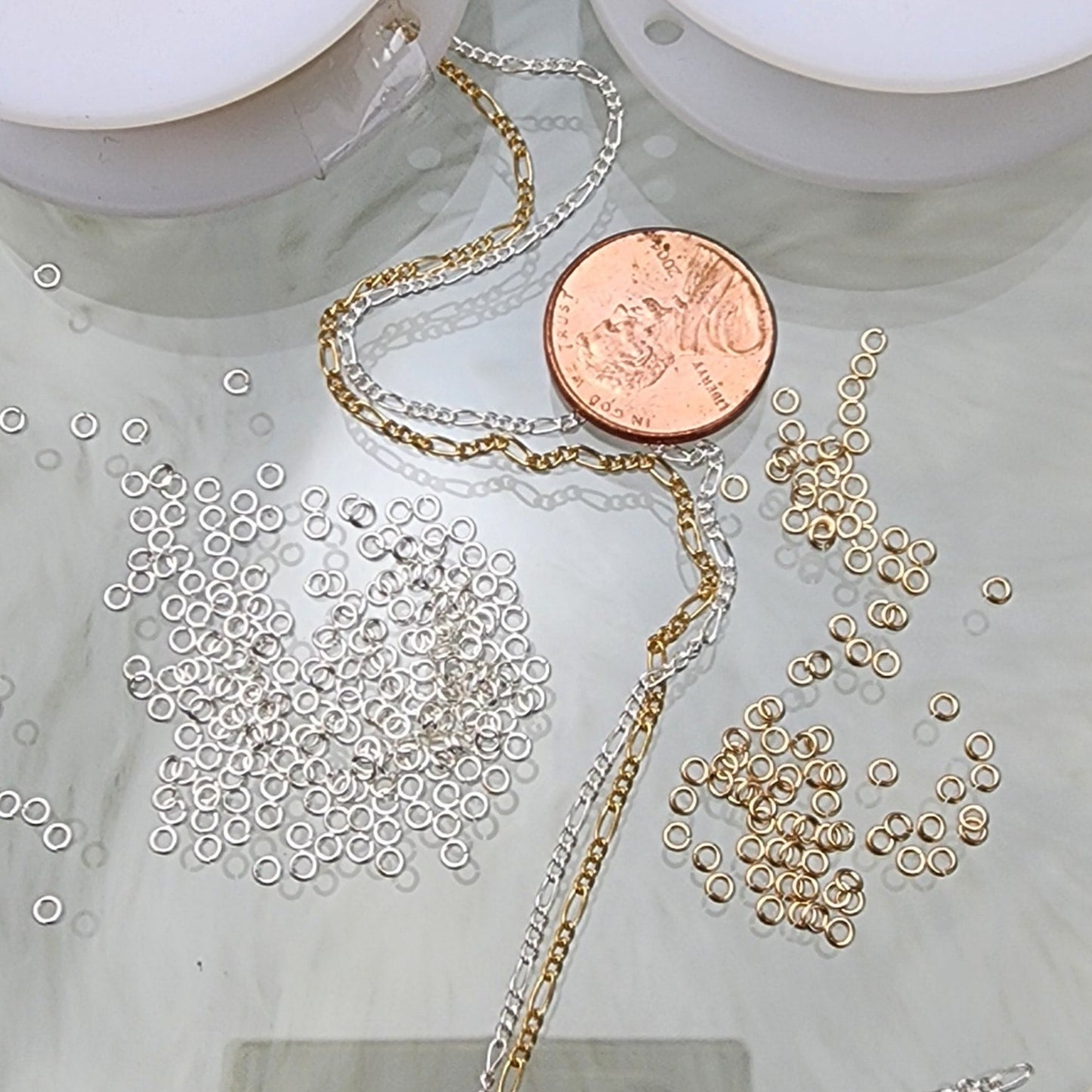 2.3 mm 24 gauge Jumprings Gold filled and Sterling silver Pack of 50