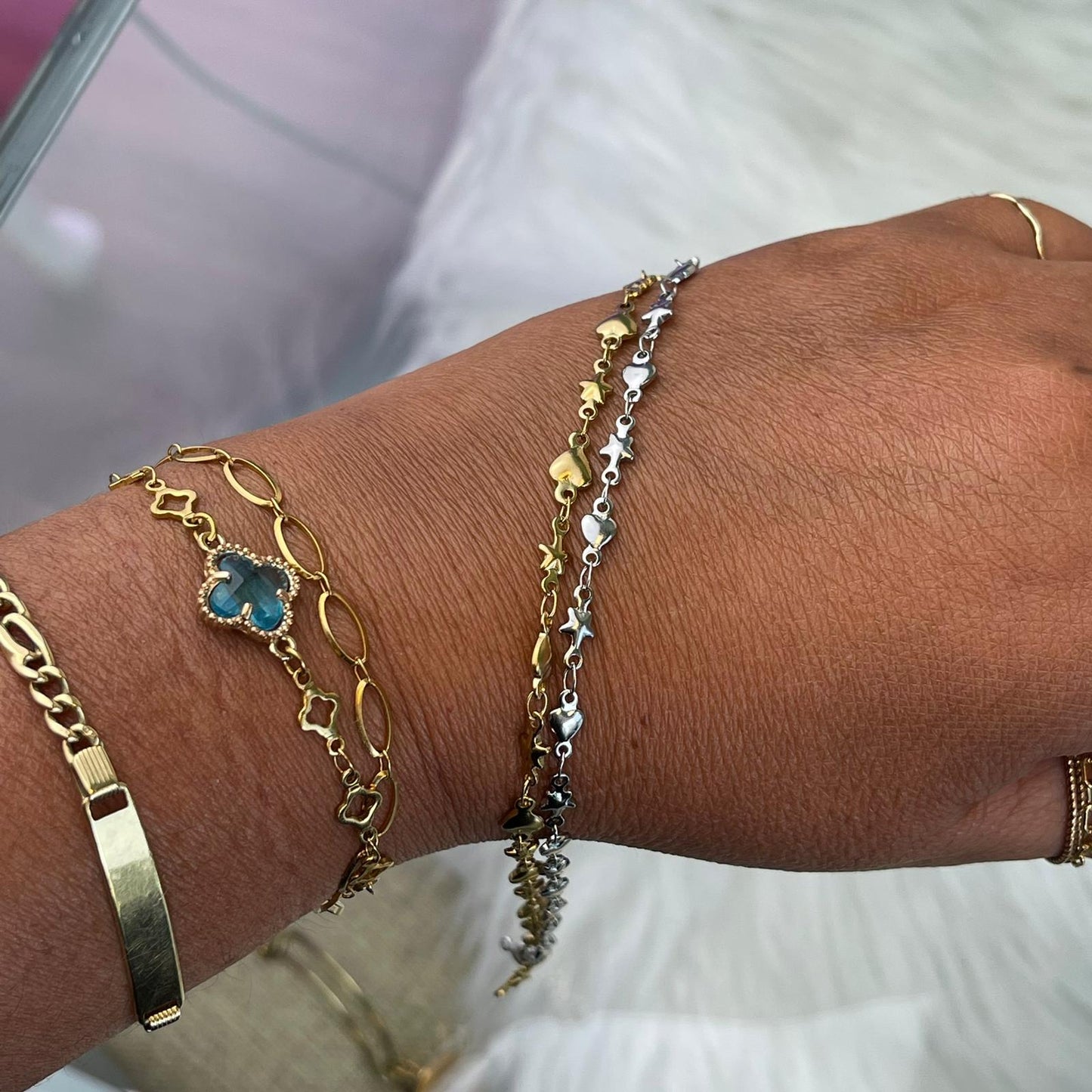 Heart and Star Chain by the foot