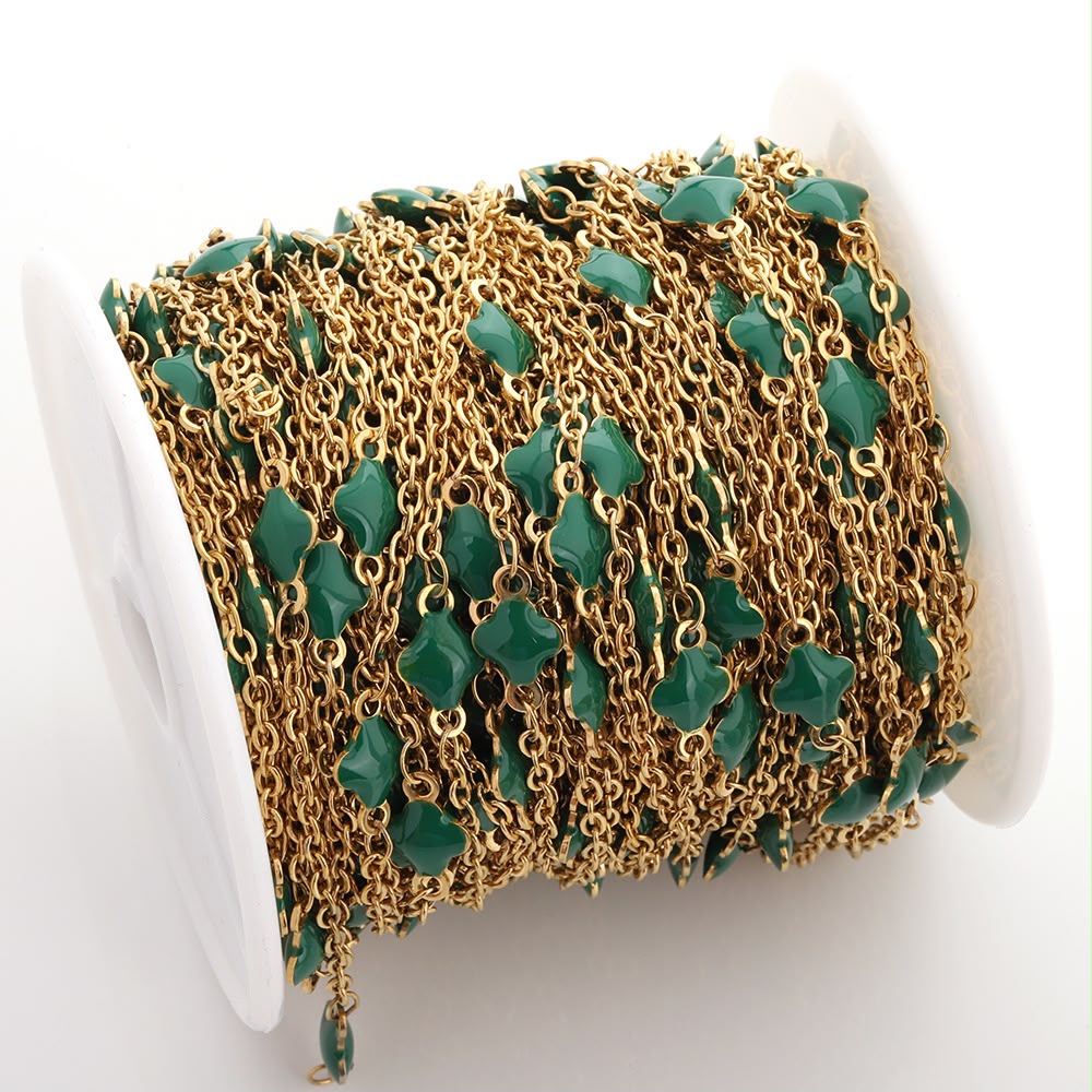 Clover Enamel Connector Chain by the foot