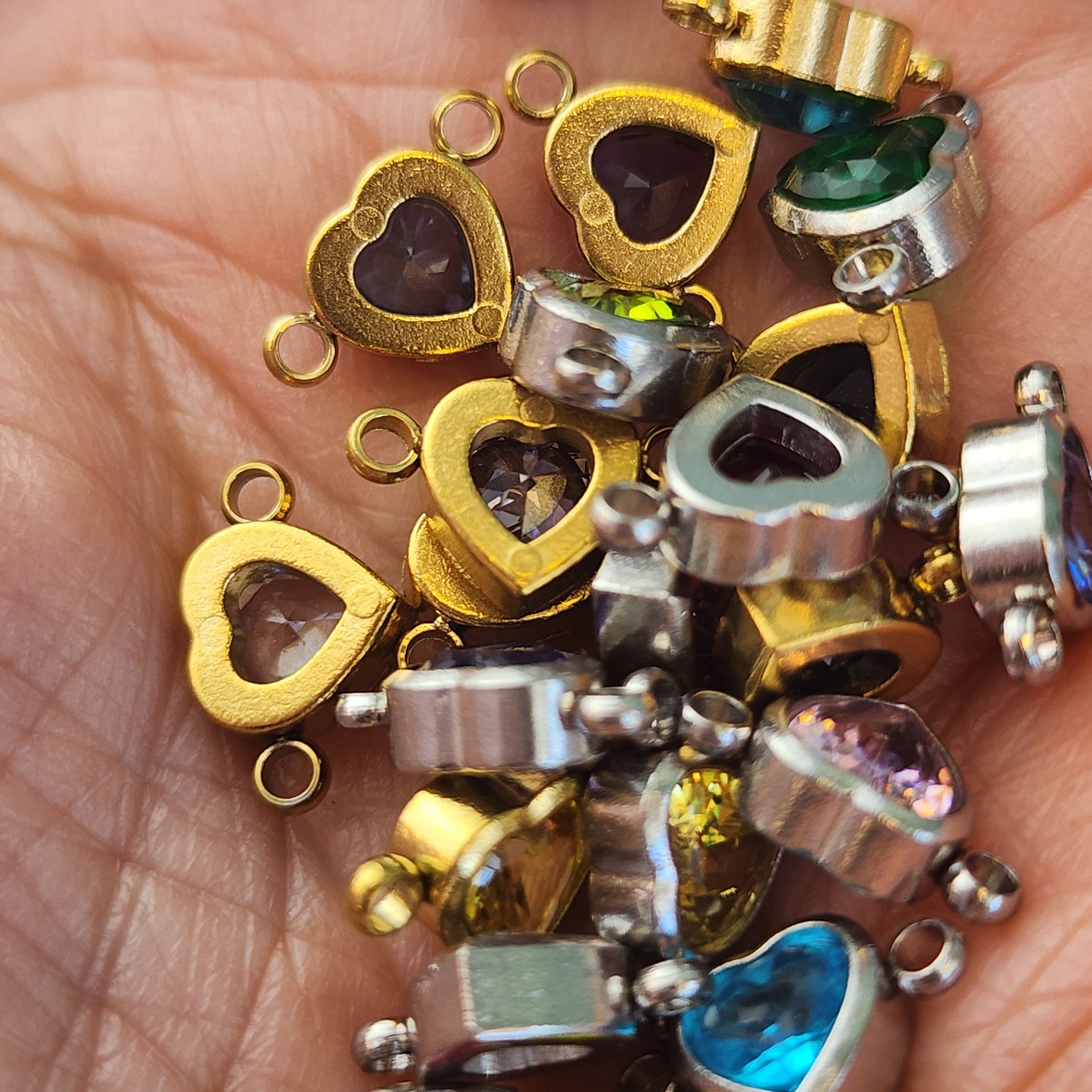 PREORDER: Heart Birthstone Connector