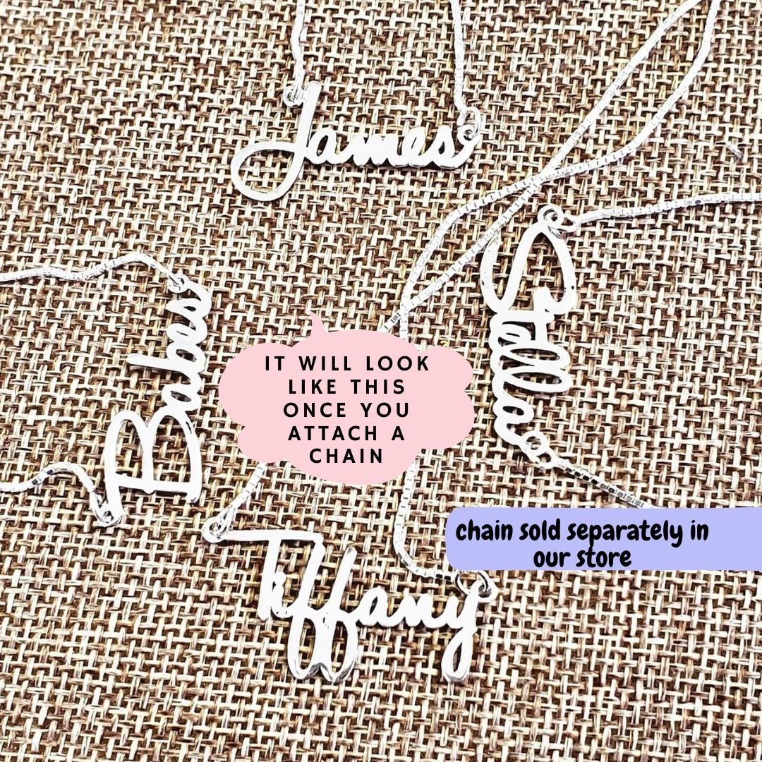 Chain for Name Necklace, Square Box Chain with Hooks for Name Necklace, Custom Chain for Nameplates, Jewelry Supply DIY, gold or silver