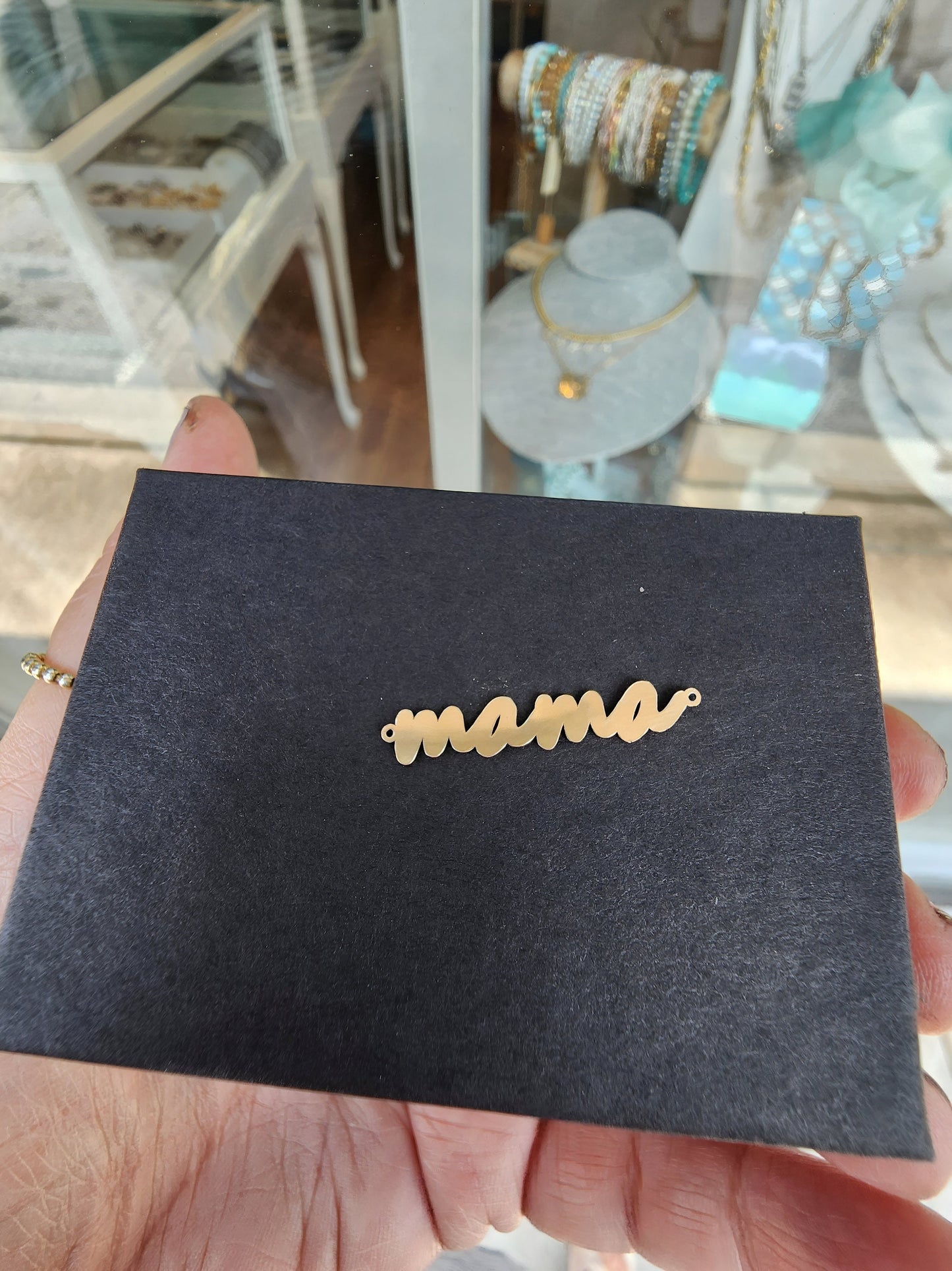 Gold Filled Mama Connector - Sterling Silver or 14k Gold Supplies for Permanent Jewelry Word Charm
