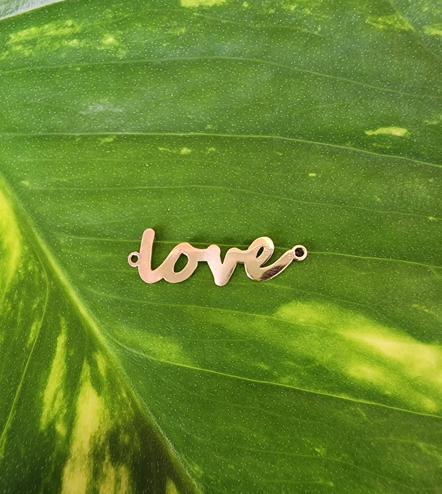 Gold Filled Love Connector - Sterling Silver or 14k Gold Supplies for Permanent Jewelry Word Charm