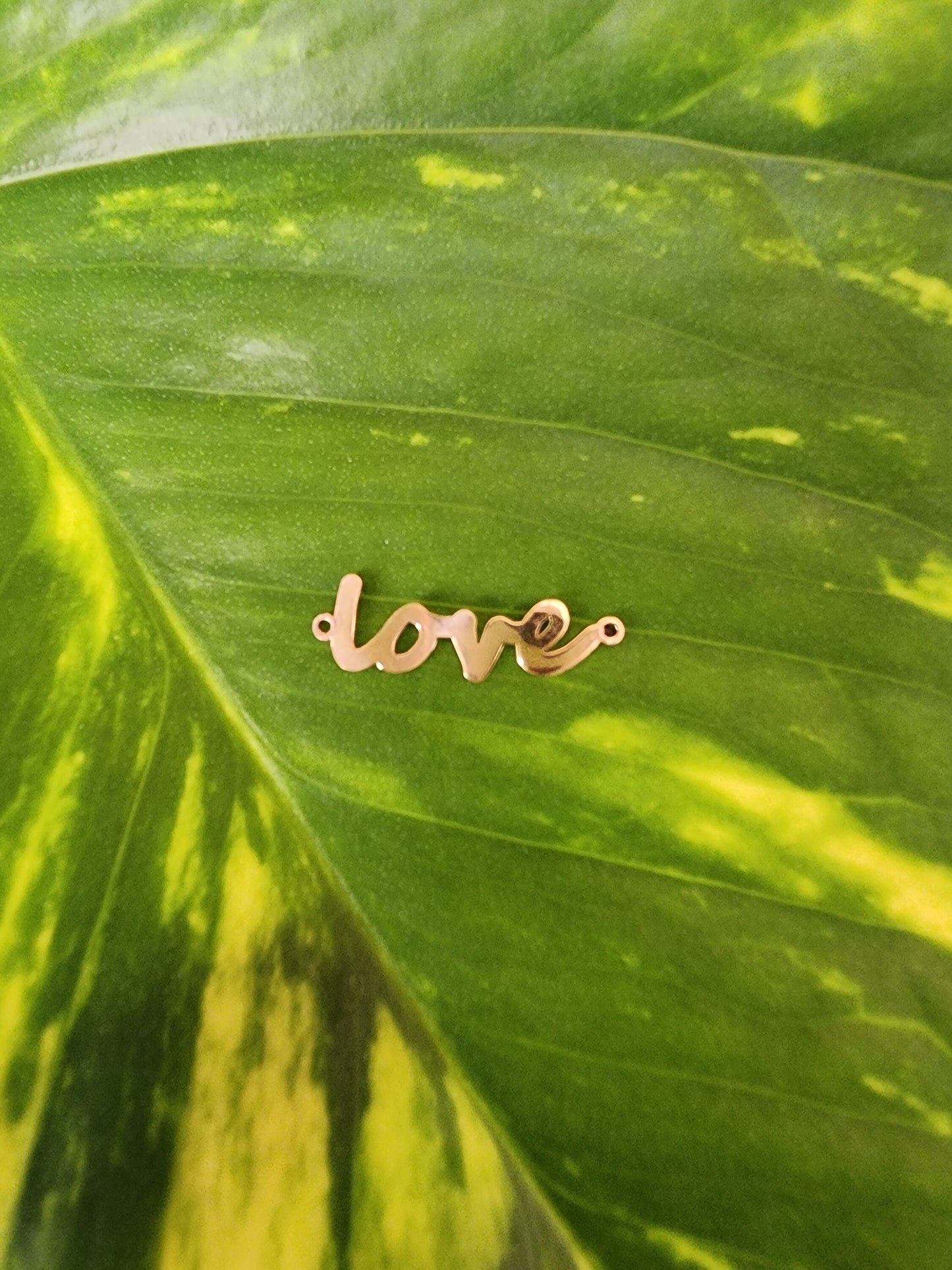 Gold Filled Love Connector - Sterling Silver or 14k Gold Supplies for Permanent Jewelry Word Charm