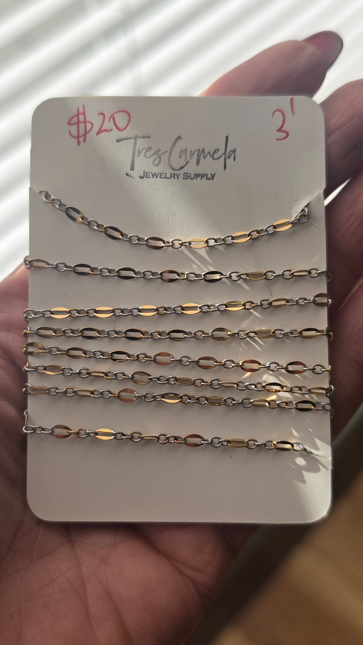 Mixed Colors Metals Petite Oval Link Chain FB Deal