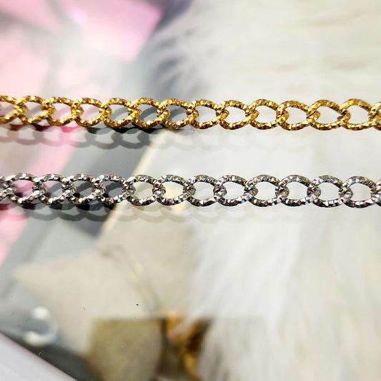 Hammered Curb Chain