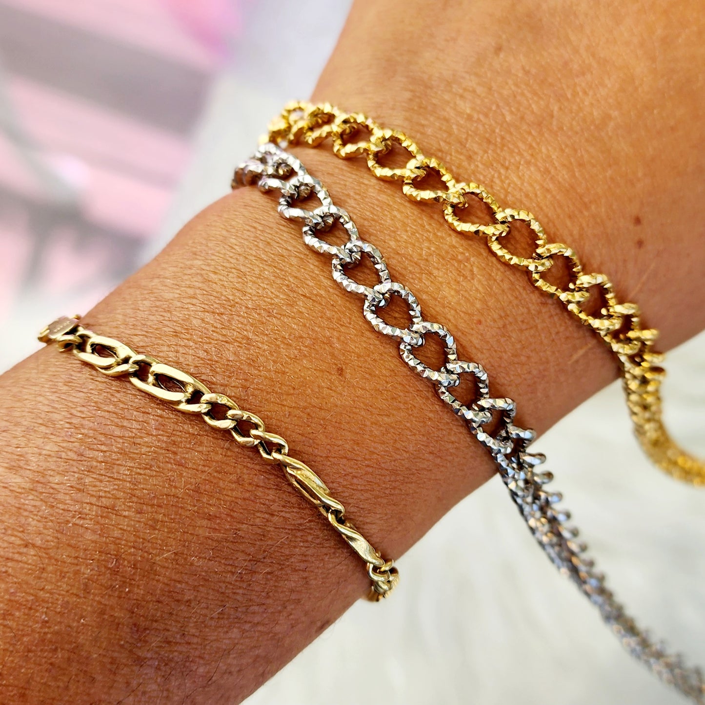 Hammered Curb Chain