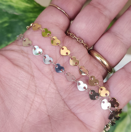 Heart Disc Chain by the foot