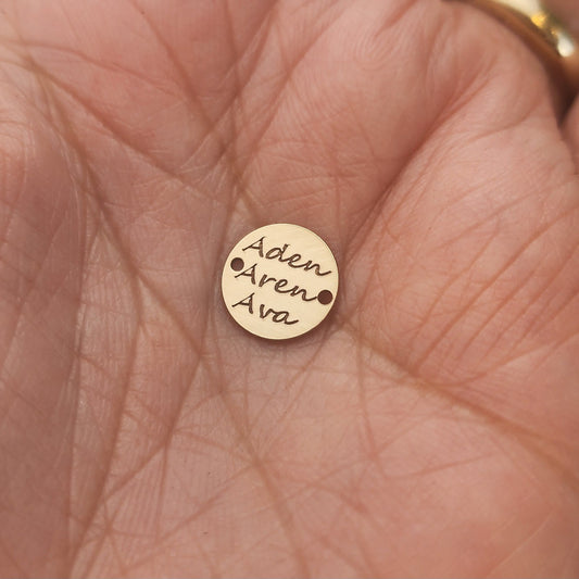 Create a custom disc connector in sterling silver, gold filled or solid gold