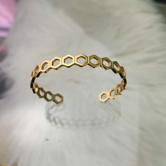Preorder: Hive Gold Cuff Bracelet