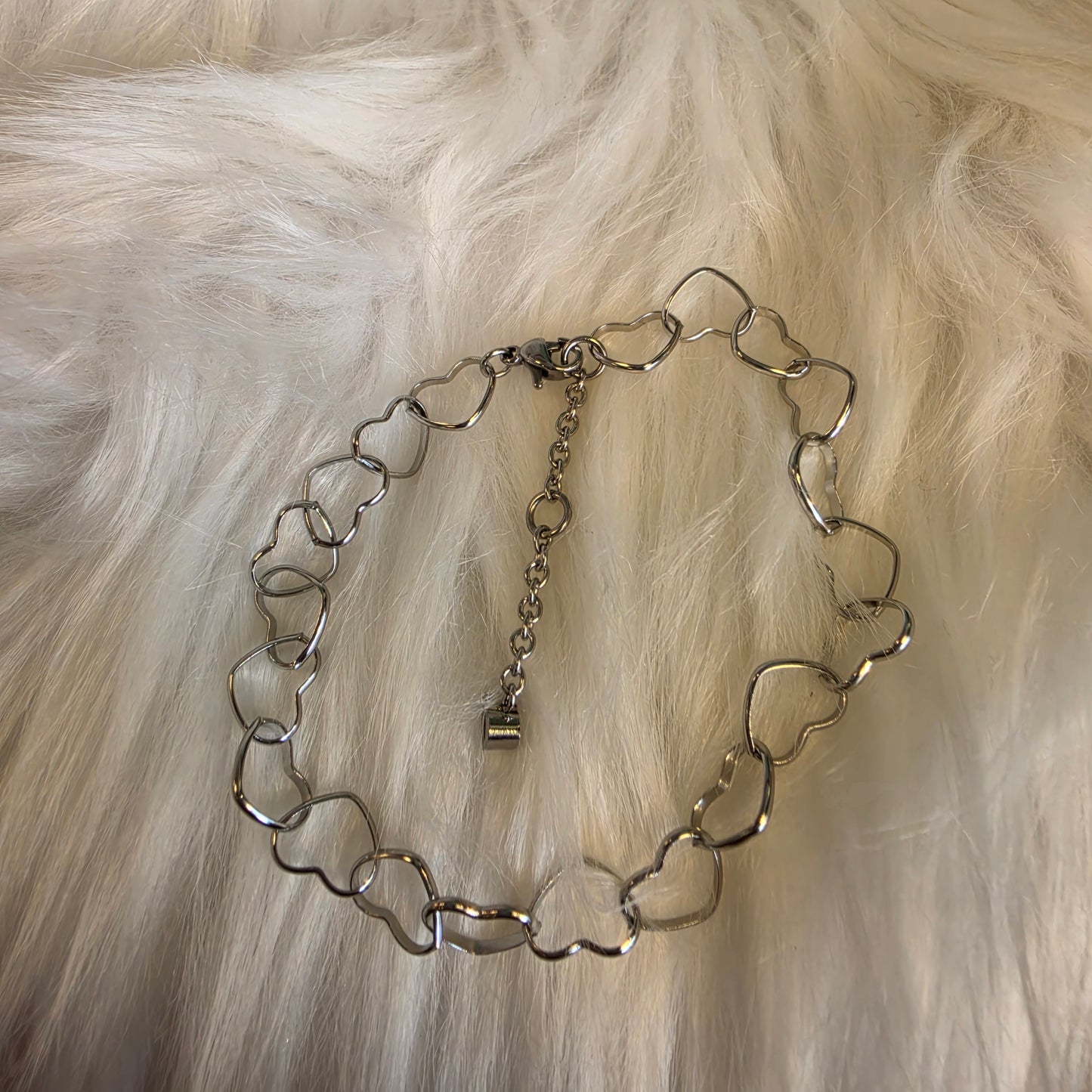 Large Heart Chain Bracelet