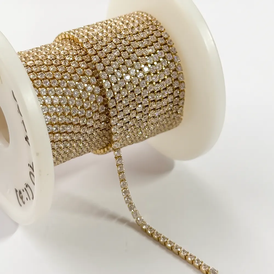 2 mm Tennis Chain Gold Filled or Sterling Silver by the foot