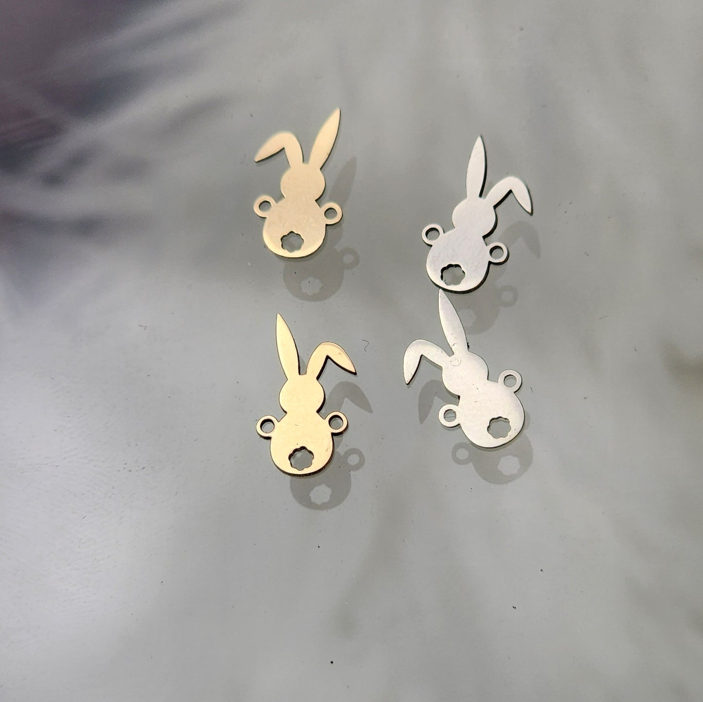 Bunny connector - gold filled, sterling silver or solid gold- permanent jewelry