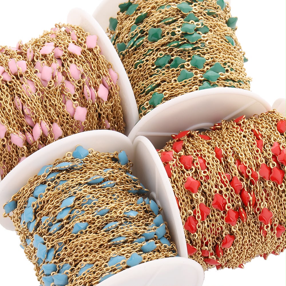 Clover Enamel Connector Chain by the foot