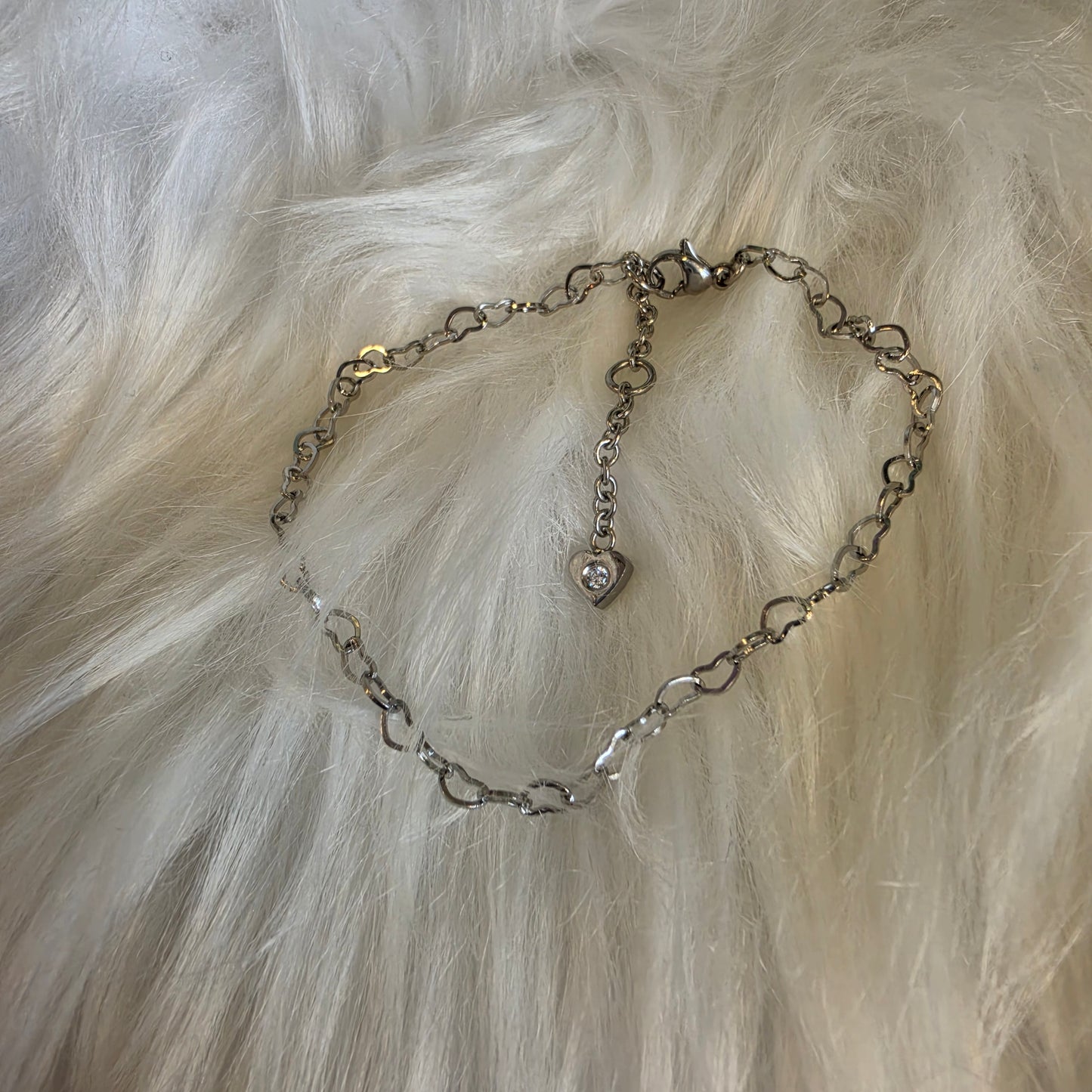 Small Heart Chain Bracelet