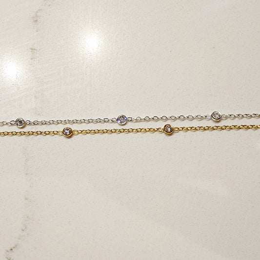 Bezel Chain Gold Filled or Sterling Silver by the foot