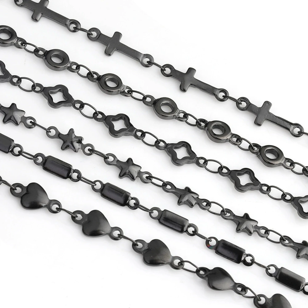 Black Clover, Star, Heart, Circle, Cross Chain by the foot