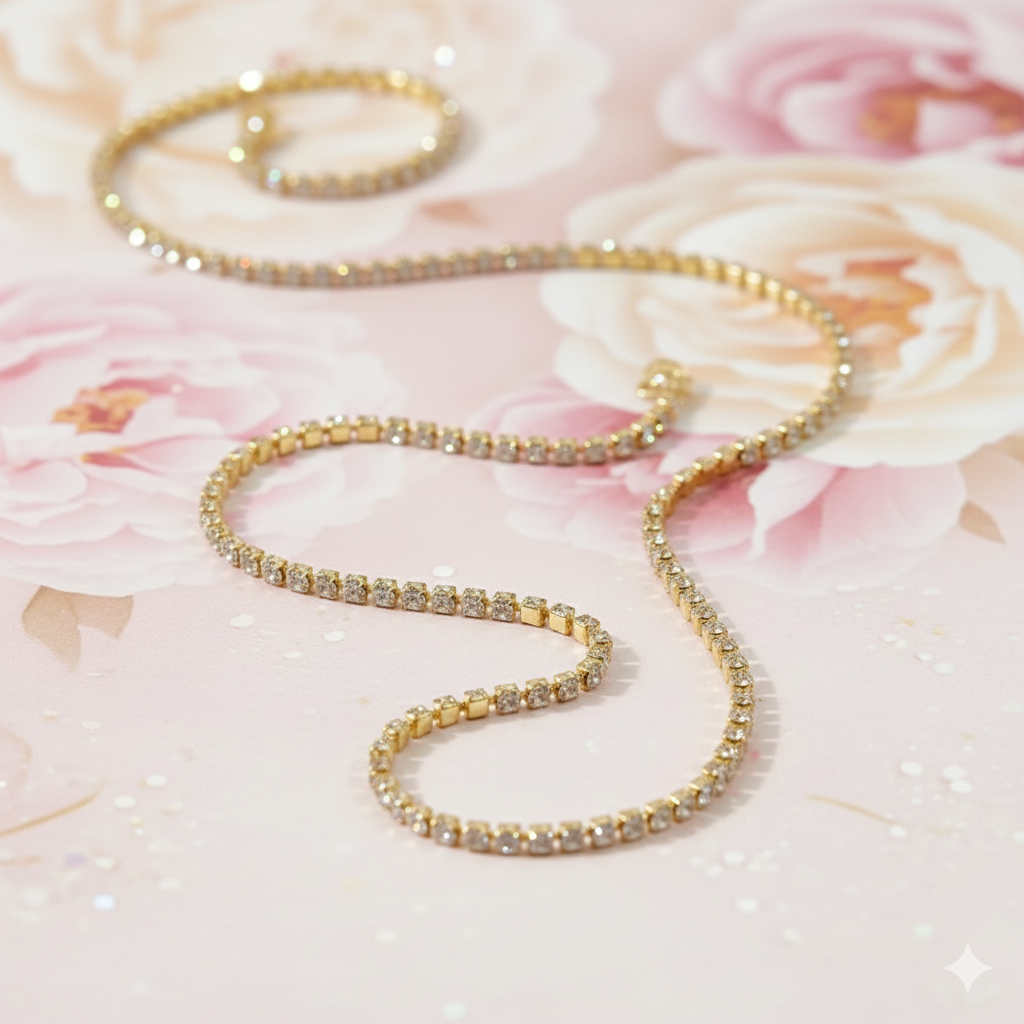 2 mm Tennis Chain Gold Filled or Sterling Silver by the foot