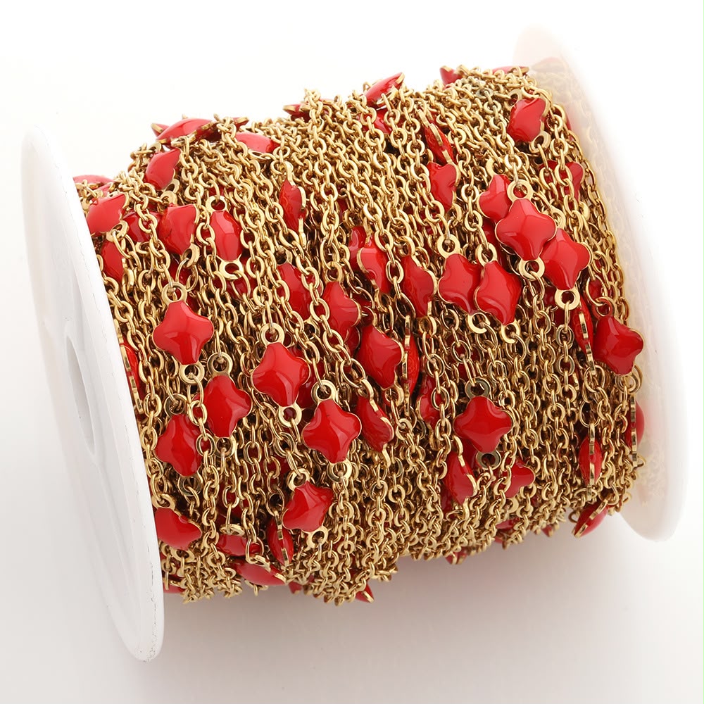 Clover Enamel Connector Chain by the foot