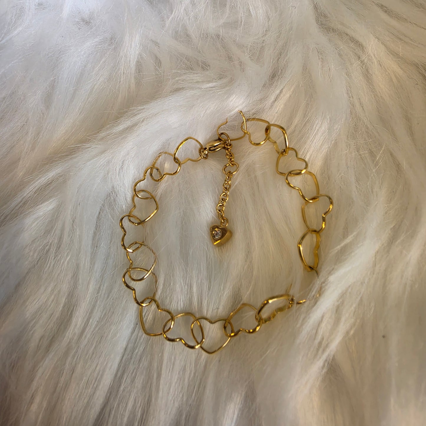 Large Heart Chain Bracelet