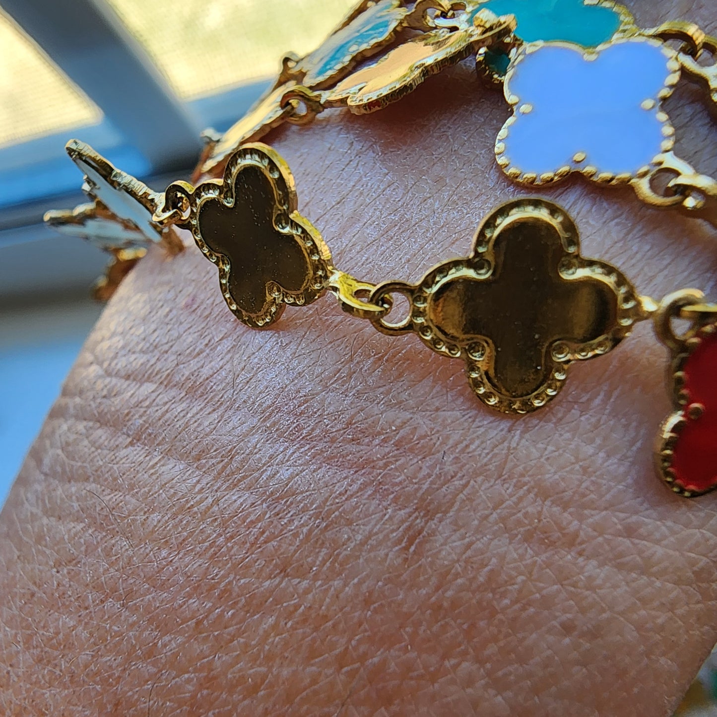 Enamel Clover Chain by the foot