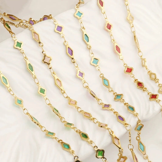 Clover and Marquise Opal chain by the foot