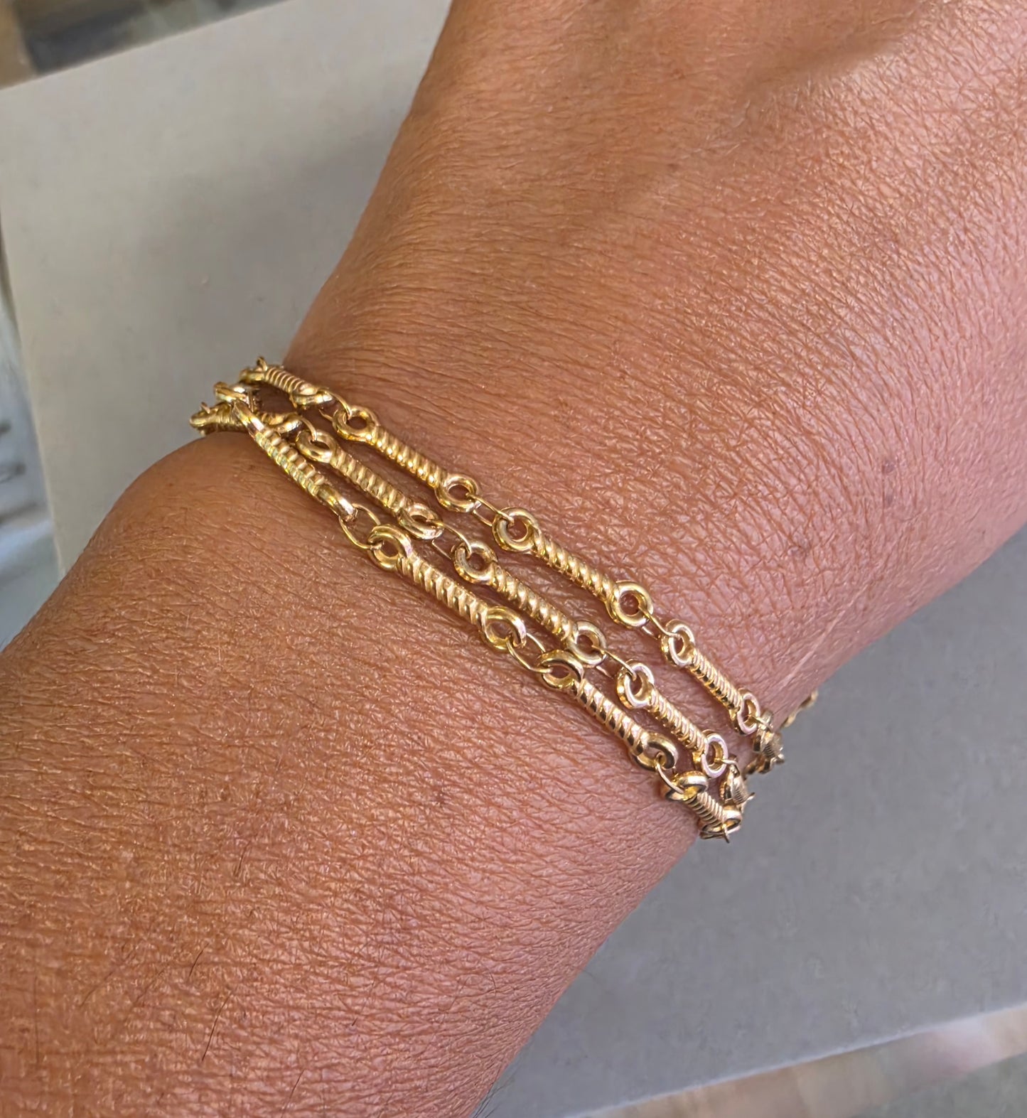 Twisted Bar Chain sold by the foot