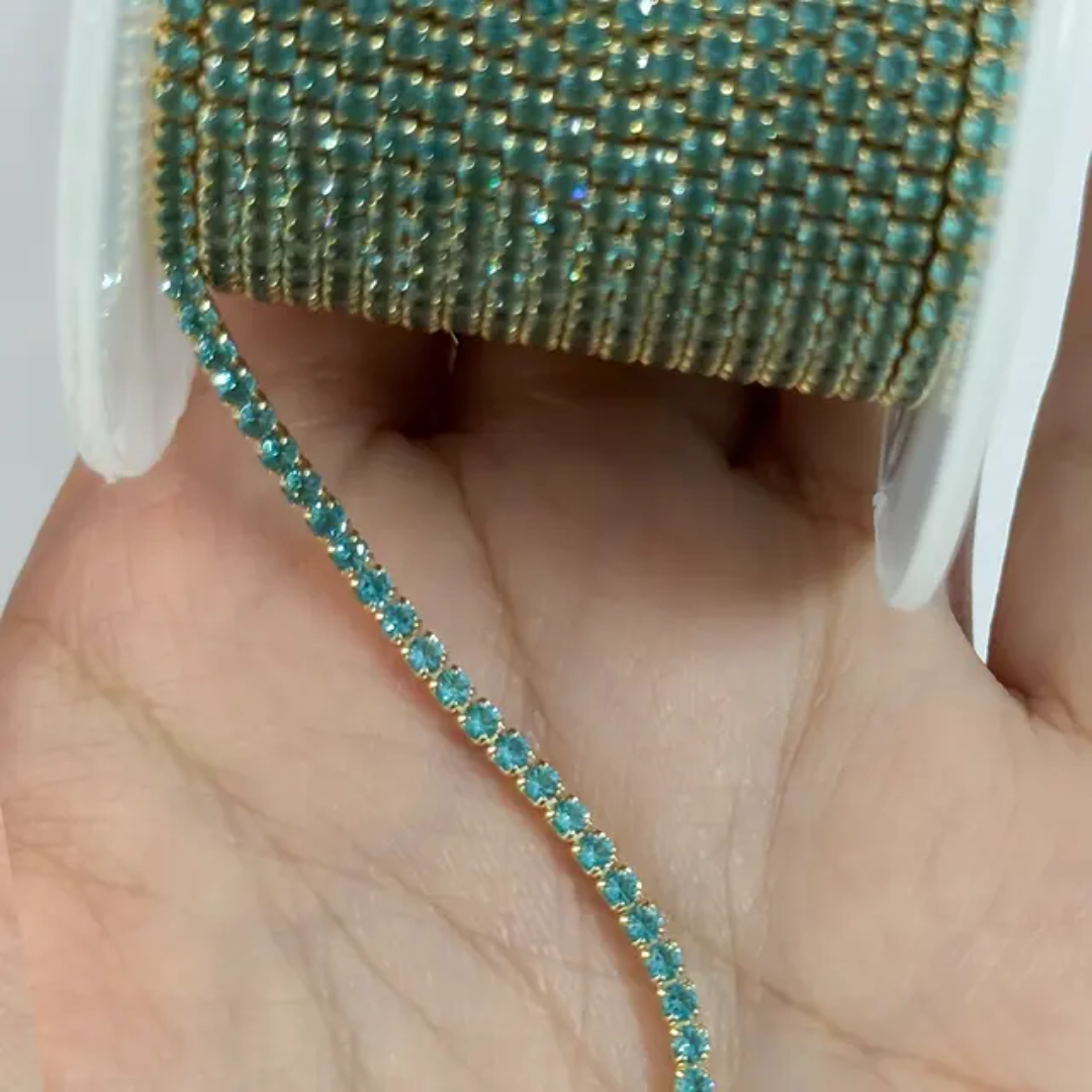 2 mm Tennis Chain Gold Filled or Sterling Silver by the foot